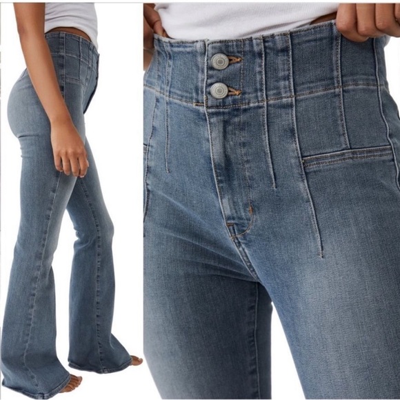 We The Free Jayde Flare Jeans Blue Size 27 - Picture 2 of 6